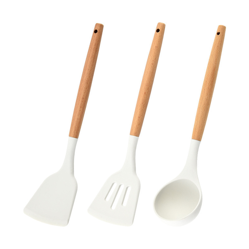 Wholesale smart kitchen utensils kitchenware 3pcs silicone kitchen accessories set for home